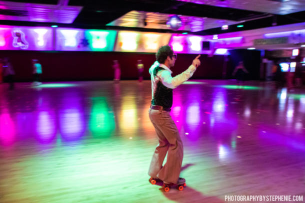 , Stayin’ Alive at D23’s Mickey Mouse Roller Disco Party