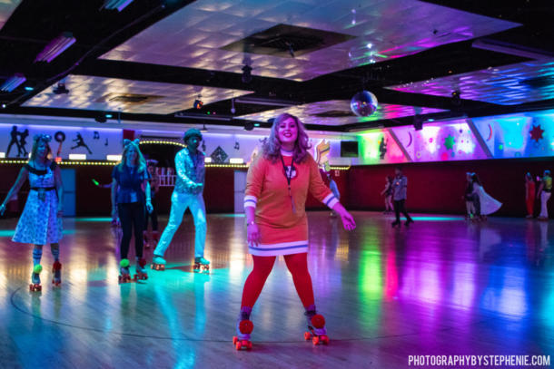 , Stayin’ Alive at D23’s Mickey Mouse Roller Disco Party