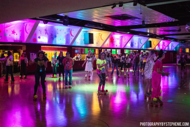 , Stayin’ Alive at D23’s Mickey Mouse Roller Disco Party