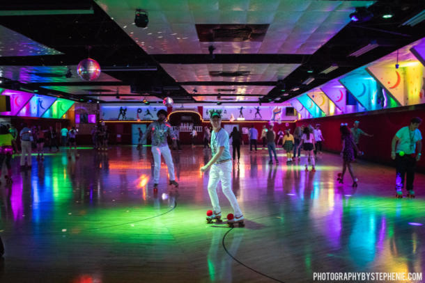 , Stayin&#8217; Alive at D23&#8217;s Mickey Mouse Roller Disco Party