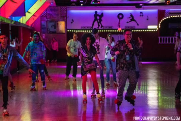 , Stayin&#8217; Alive at D23&#8217;s Mickey Mouse Roller Disco Party