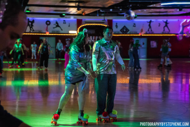 , Stayin’ Alive at D23’s Mickey Mouse Roller Disco Party