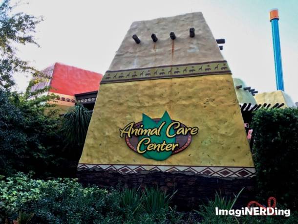 sign for the animal care center at busch gardens tampa