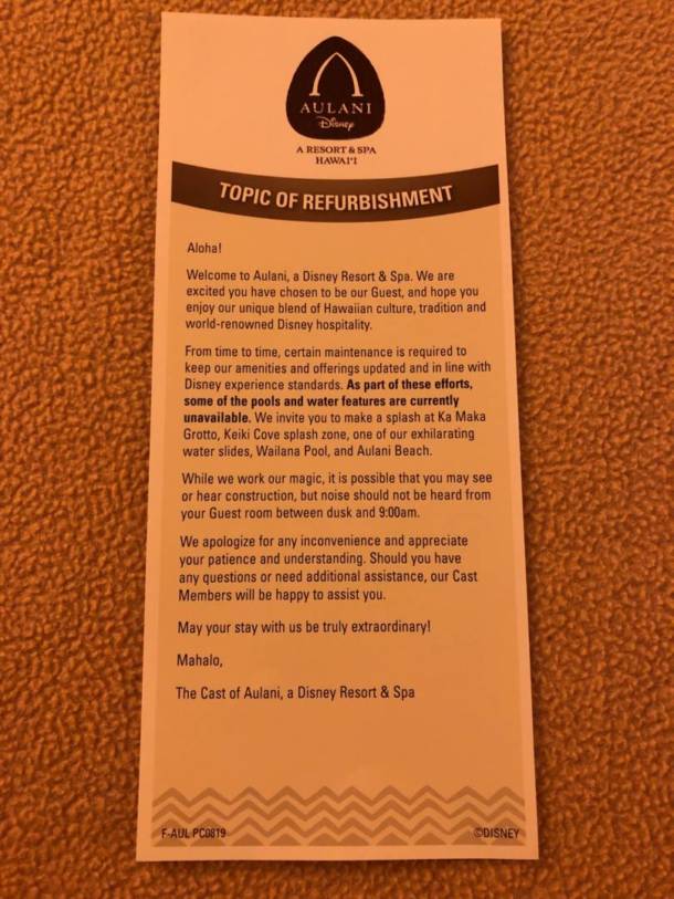 , Disney’s Aulani Update – Pool Under the Knife, Food, Merch & More