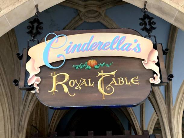 Cinderella’s Royal Table sign