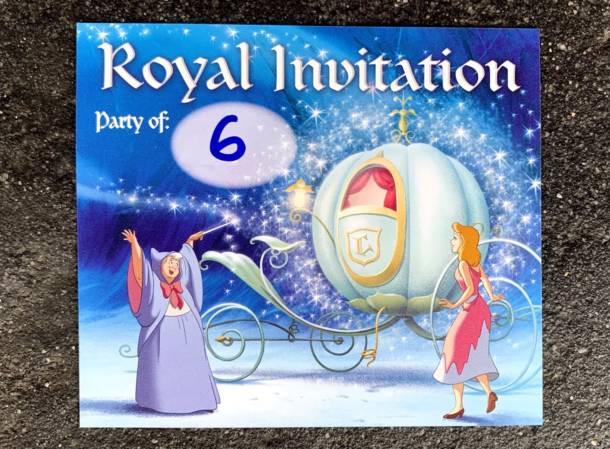 Cinderella’s Royal Table - Invitation