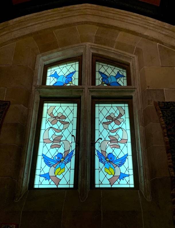 Cinderella’s Royal Table at the Magic Kingdom - stained glass