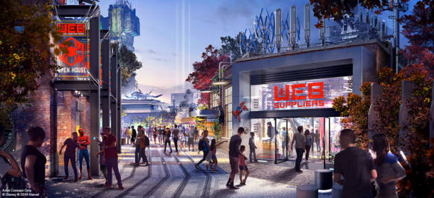 , High-Flying Spider-Man Stunts Over Disneyland’s Avengers Campus!