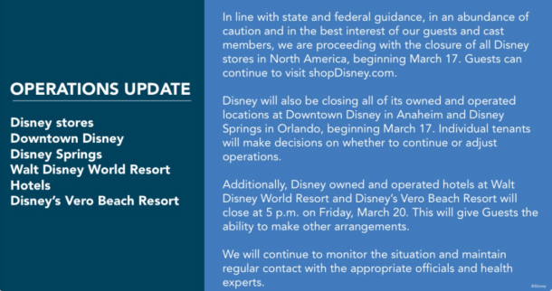 , Walt Disney World Closure Update &#8211; Is Anything Still Open?