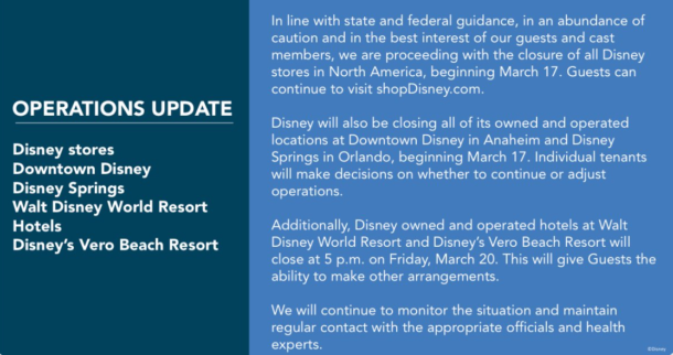 , Walt Disney World Closure Update – Is Anything Still Open?