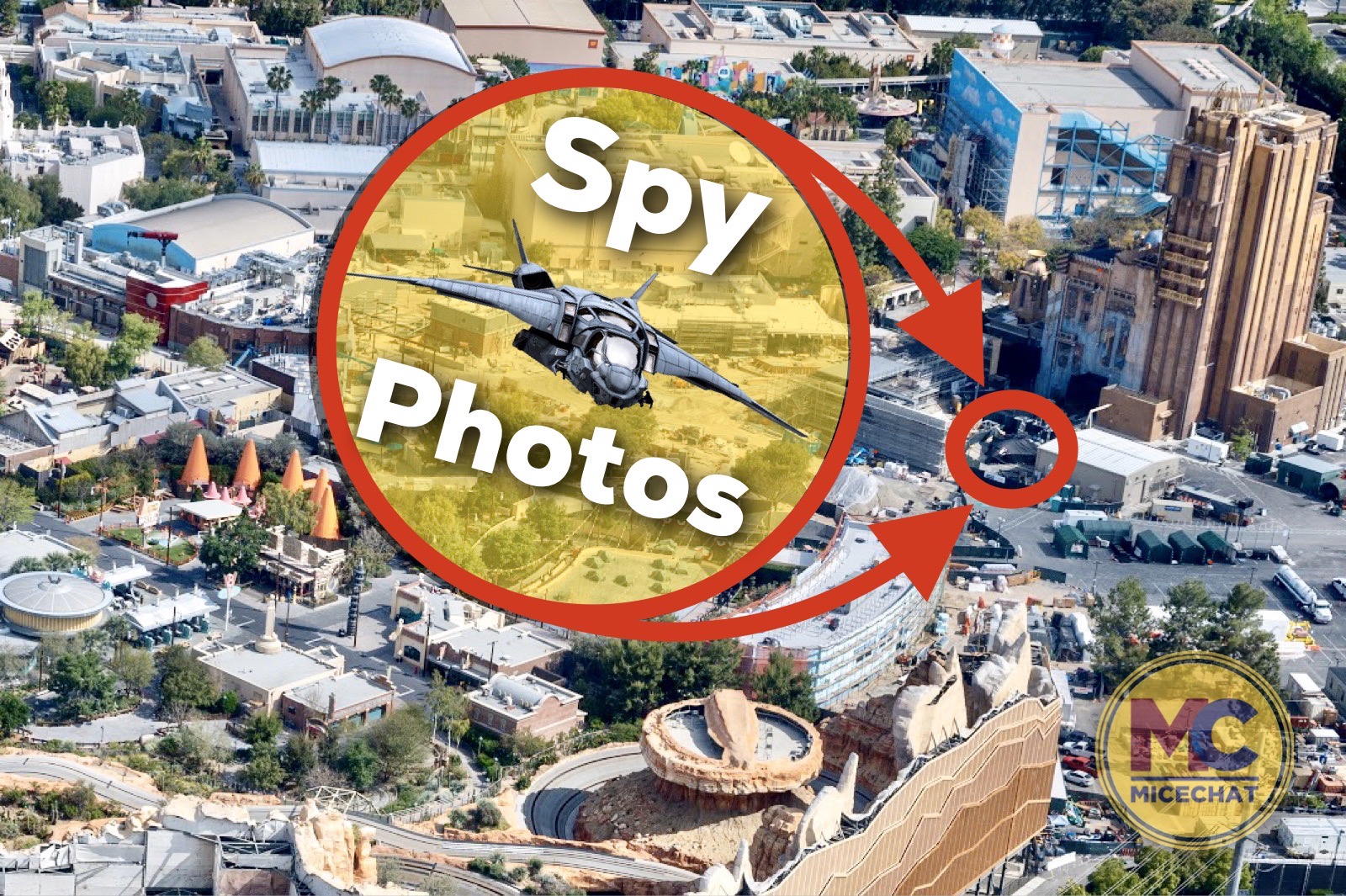 Disneyland Marvel Quinjet Spy Photos