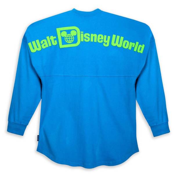 The back of the Walt Disney Wold Neon Blue Spirit Jersey
