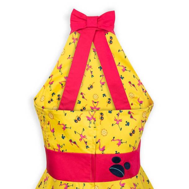 the back detail on the Flamingo Halter Dress