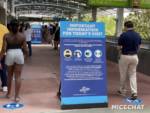 Universal Social Distancing Sign and Decal on Ground