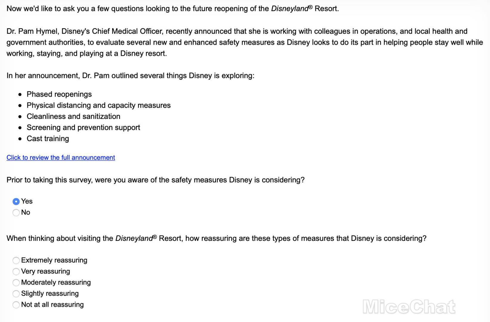 , Disneyland Survey Illuminates Reopening Options  (Live Polls Included)