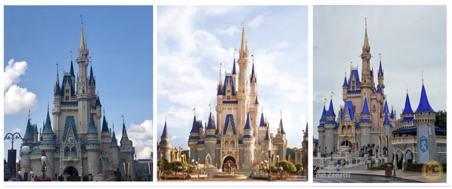 , New Blue For You &#8211; Magic Kingdom Castle Makeover in Detail