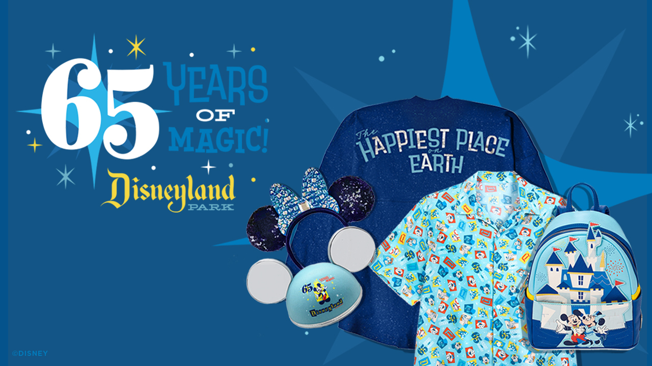 Disneyland 65th Anniversary Collection, Disneyland 65th Anniversary Merchandise Takes the Party Online