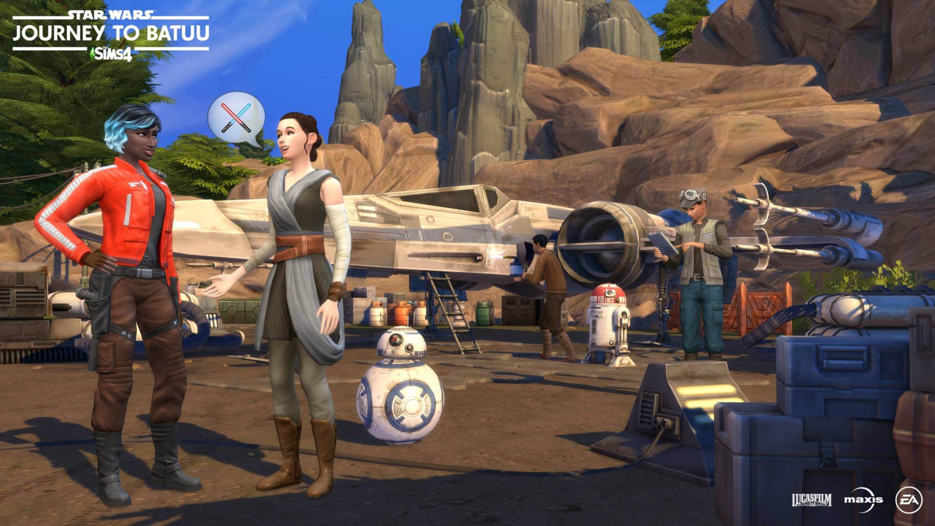 Sims Journey to Batuu, The Sims Take on Galaxy’s Edge in Star Wars: Journey to Batuu Game Pack