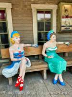 Taste of Knotts-View Saloon Girls Statue-micechat