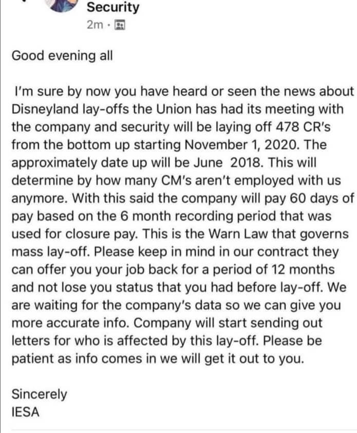 , MORE Disneyland Furloughs JUST Confirmed