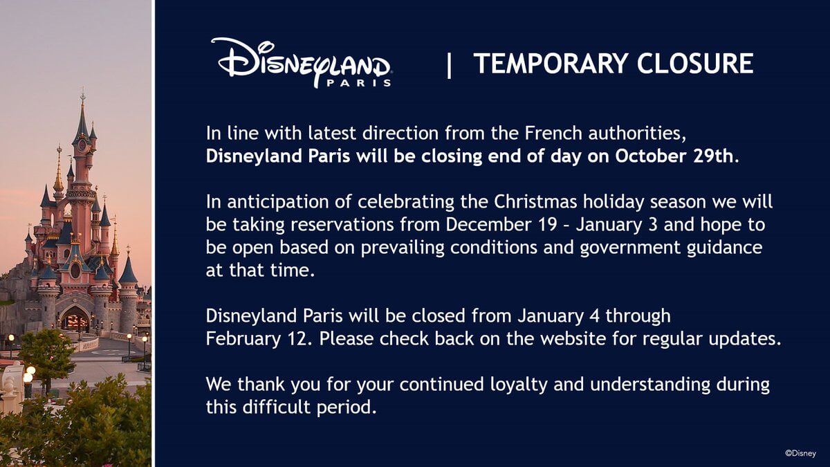 , Christmas Canceled: Disneyland Paris Will Remain CLOSED During the Holidays