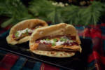 Gyro with Butternut Squash Slaw, Tzatziki, Pickled Red Onions in a Naan Bread (2)