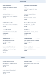 Carthay Circle Menu