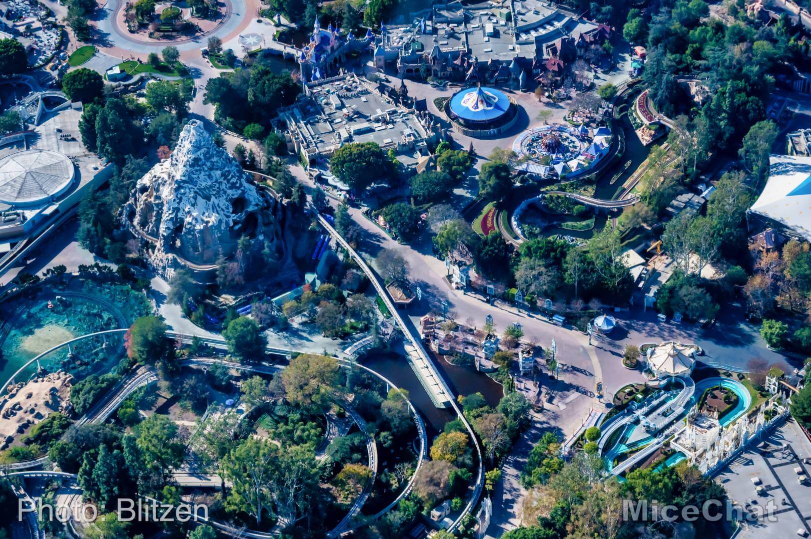 , Disneyland Update &#8211; High Above an Empty Disneyland