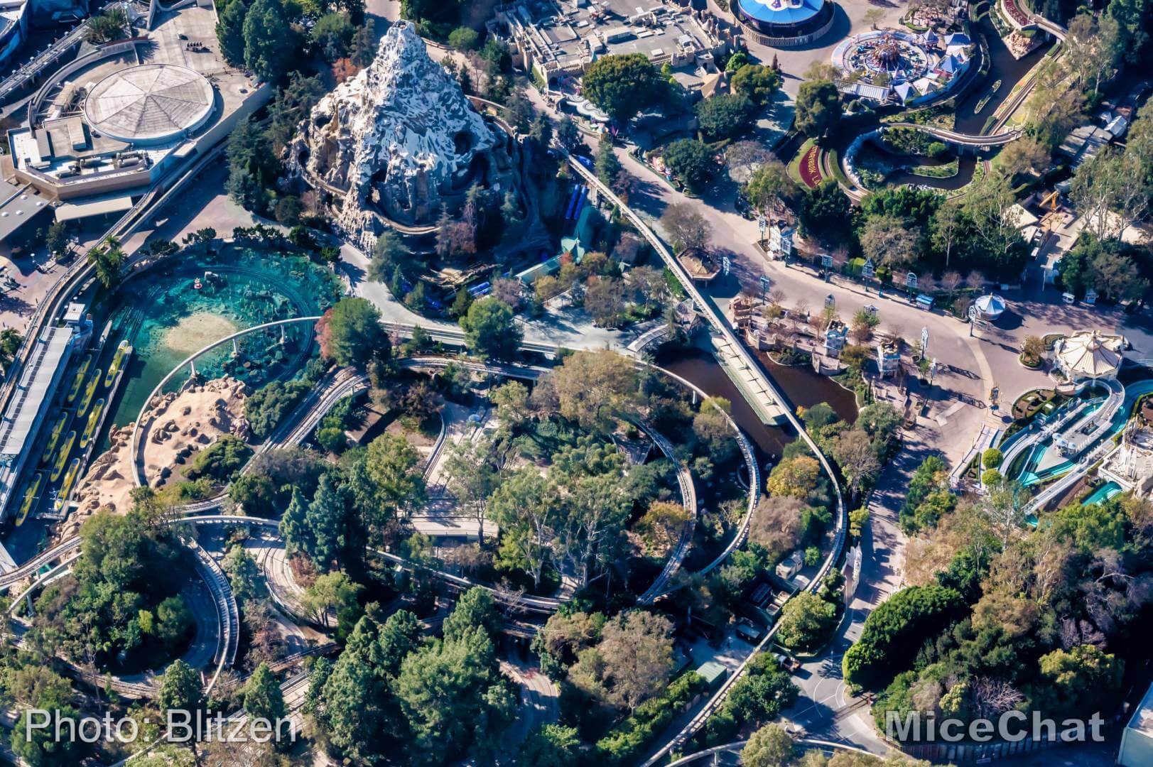 , Disneyland Update &#8211; High Above an Empty Disneyland