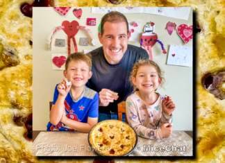 Disney Cherry Pie Day family with pie