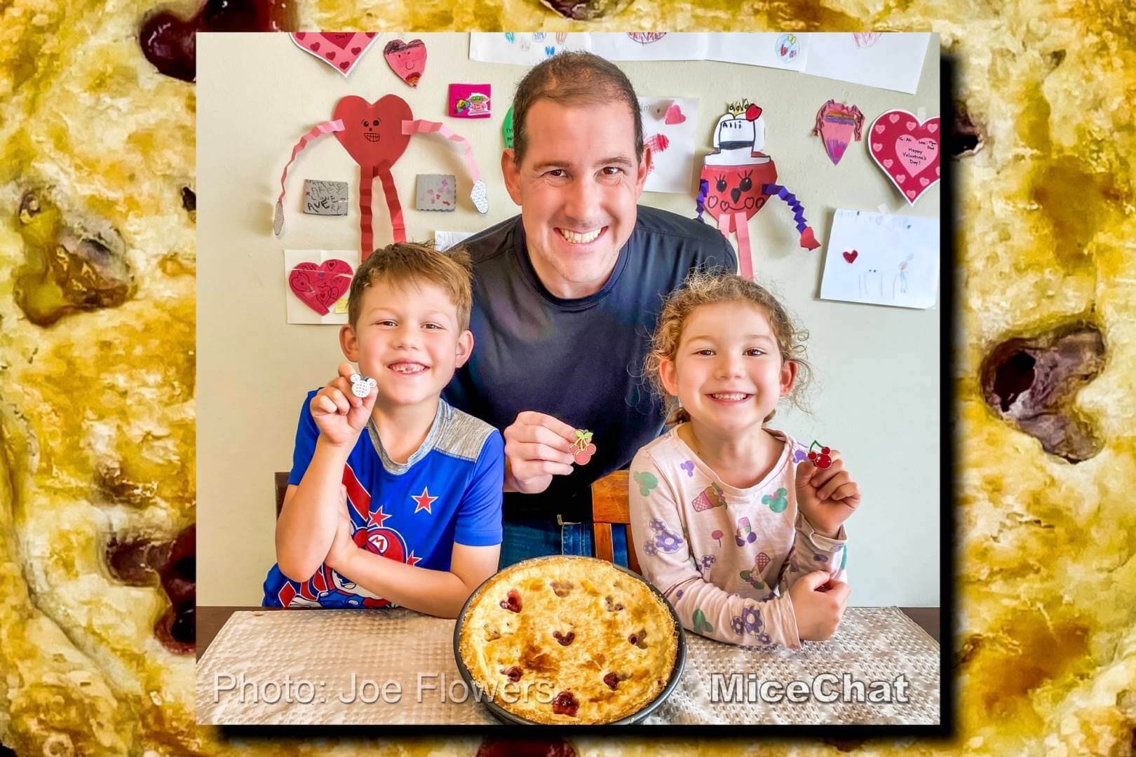 Disney Cherry Pie Day family with pie