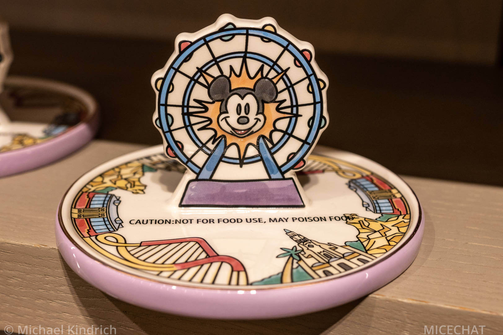 A trinket dish featuring landmarks from Disney California Adventure