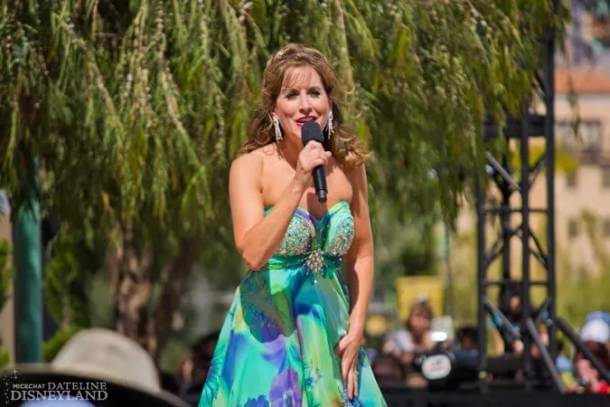 Jodi Benson performs at the attraction's grand opening, 2011.