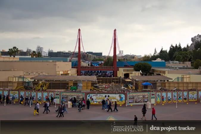 Disney California Adventure entrance construction, 2011.