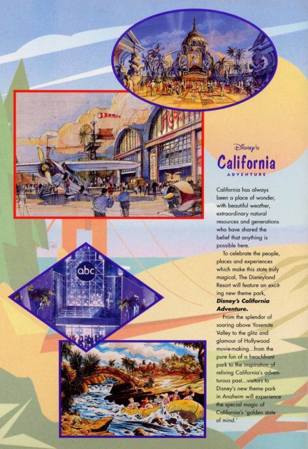 Disney's California Adventure announcement brochure