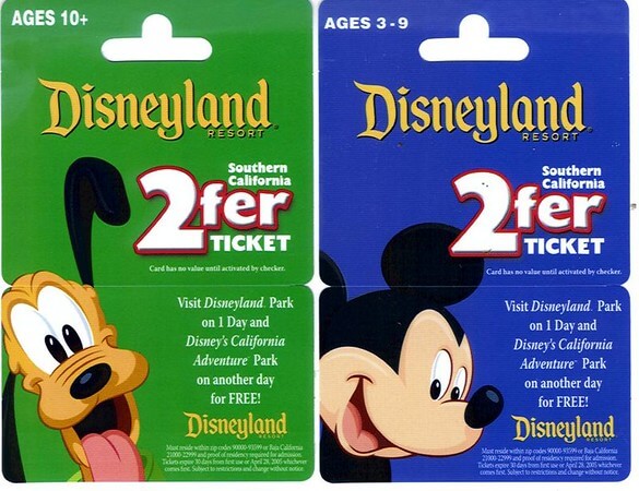 2005 2fer Tickets as sold at Southern California grocery stores