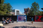 The main entrance to Avengers Campus