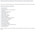 California Adventure Attractions Opening