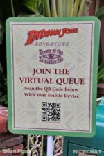 Disneyland Adventureland Indiana Jones Join Virtual Queue Sign-micechat