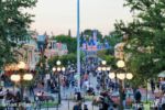 Disneyland Main Street Night Lights and Crowds-micechat