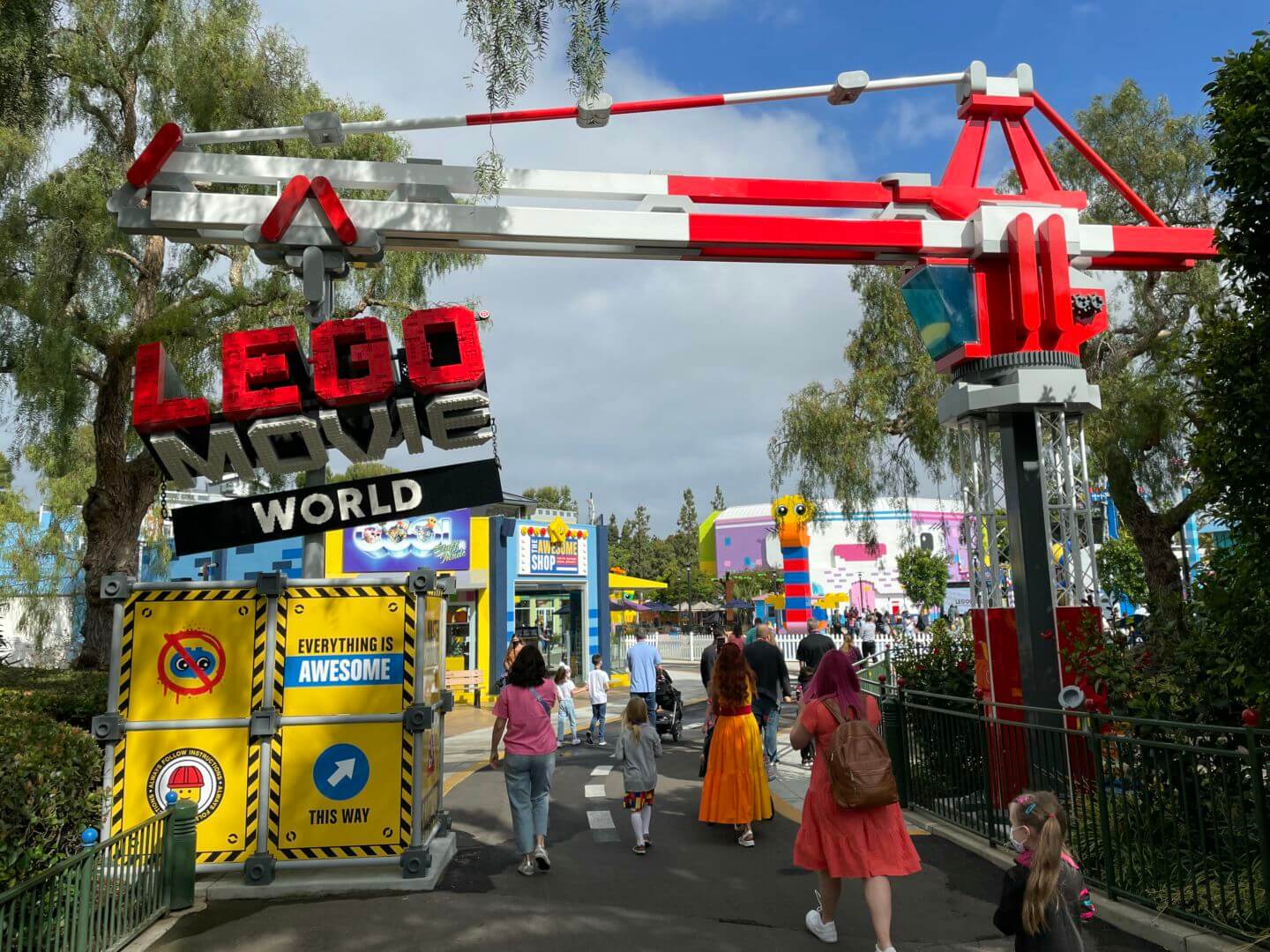 the entryway to The LEGO Movie World