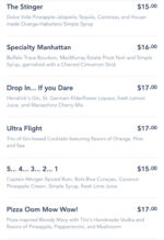 Tasting Terrace Drinks