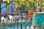 Disney California Adventure Morning Avengers Campus Queue Carthay Fountain Pluto – Brian