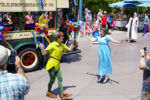 MiceChat – Disneyland – 66th Birthday Cavalcade – Characters performing in street 2