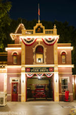 MiceChat – Disneyland – Main Street USA – Fire Department – 4th of July – Night