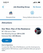 MiceChat – Disneyland – Boarding Group Available – Rise of the Resistance