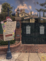 MiceChat – Disneyland – Halloween – Haunted Mansion Holiday Sign in front of entrance