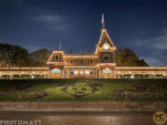 MiceChat – Disneyland – Main Street Station – Front View – Night
