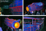 Yesterland Wireframe Vehicles Rocket Rods queue space mountian people mover submarine voyage flying saucers