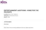 Knotts Auditions Home for the Holidays